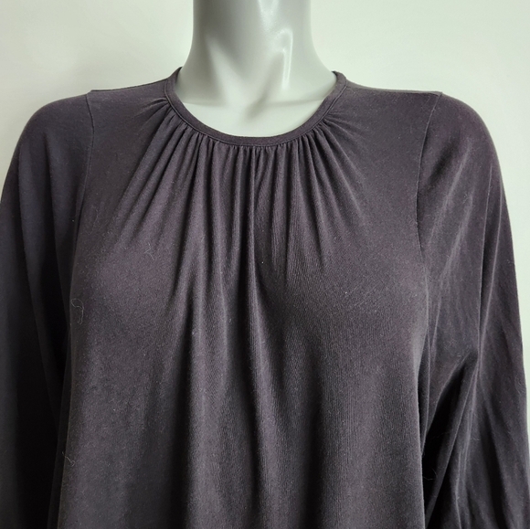 Everlane The Air Poet Black 3/4 Sleeve Crewneck Tee Shirt Size S - Picture 4 of 12